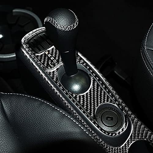 Real Black Carbon Fiber Car Center Console Shift Transmission Control Panel Trim Sticker Set Compatible with Benz Smart Fortwo 2011 2012 2013 2014 2015 Auto Interior Accessories 4pcs-Type B - Image 4