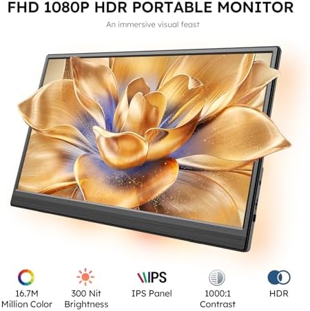 Portable Monitor for Laptop FHD 15.6" 1080P Ultra-Slim USB-C&HDMI - Image 5