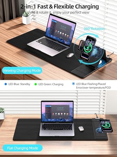 Mouse Pad with Magnetic Wireless Charging & Adjustable Phone Stand - Image 2