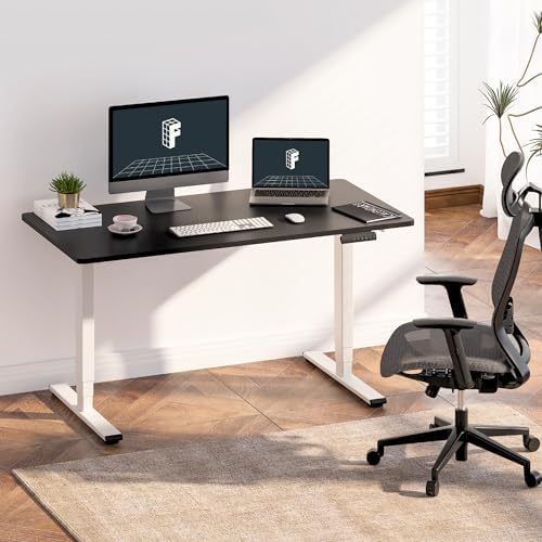 FLEXISPOT E6 3-Stage Dual Motor Electric Standing Desk 48 x 24 Sit Stand Up Desk, Holds 220 lbs, Adjustable Height w/Memory Presets, One-Piece Black Desktop & White Frame, Ships in 2 Boxes - Image 2