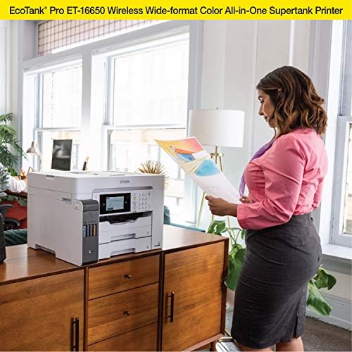 Epson EcoTank Pro ET-16650 Wireless Wide-Format Color All-in-One Supertank Printer with Scanner, Copier, Fax and Ethernet (Renewed), White - Image 6