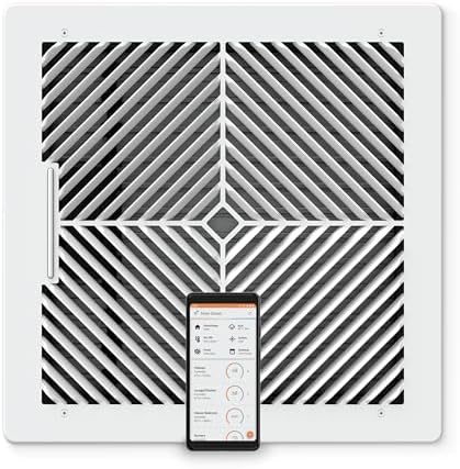 Flair Smart Register Supply Vent 12x12 (White), AC Vent Cover for Walls and Ceilings. by Flair
