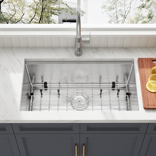 30 Inch Undermount Workstation Handmade Single Bowl Kitchen Sink - Image 3