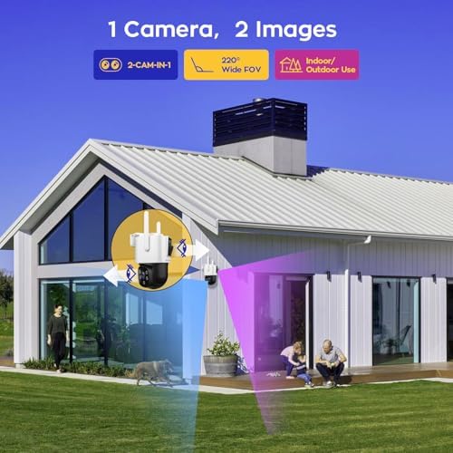 xmartO 4‑Cam Dual‑Lens Security Camera Kit, 500GB 4K NVR PTZ AI Tracking - Image 3