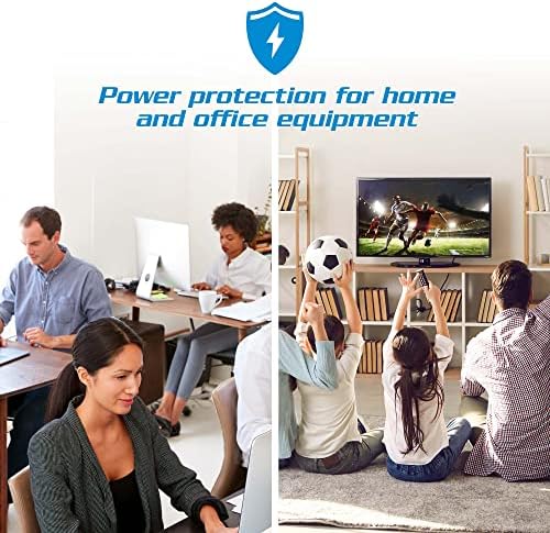 Forza UPS Battery Backup & Surge Protector 6 Outlet Battery Backup for Computer Desktop or TV 1000VA (500W) Uninterruptible Power Supply - Image 2