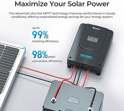 Renogy Rover MPPT Solar Charge Controller 60A 12/24/36/48V for Solar Panels - Image 2