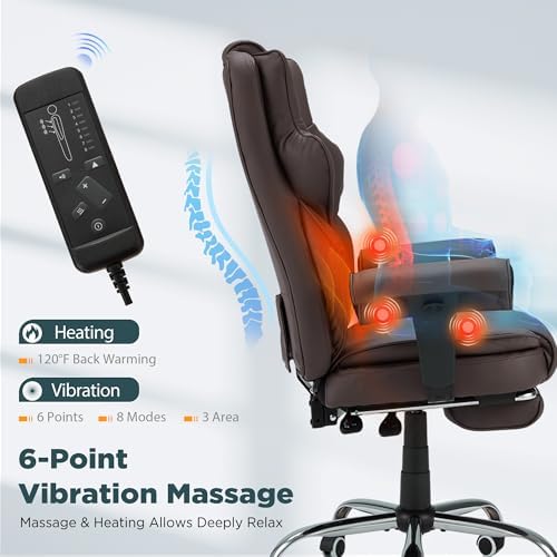 HOMREST Brown Ergonomic Office Chair - Image 7