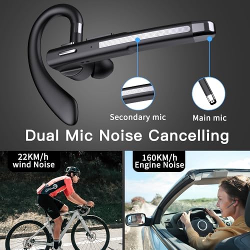 Hsility Bluetoth Earbuds with Mic for Office 270 Degree Rotatble Wireless Earbuds for Truck Driver - Image 5