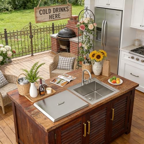 21"x20" Outdoor Drop-In Workstation Sink - Image 2