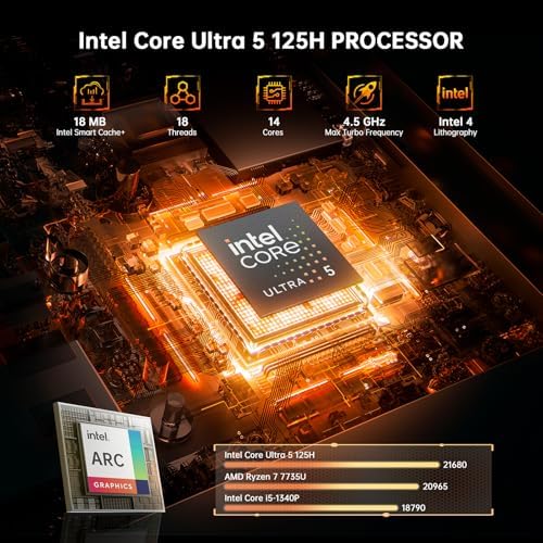 ASUS NUC 14 Pro Mini Desktop PC, Intel Ultra 5 125H (14C/18T, Up to 4.5GHz), 32GB DDR5 RAM, 1TB PCIe SSD, Micro PC Win 11 Pro, Intel Arc GPU, Thunderbolt 4, WiFi 6E, BT 5.3, 8K HDR Display, VESA Mount - Image 2