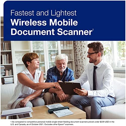 Epson Workforce ES-60W Wireless Compact Mobile Document Scanner - Image 2