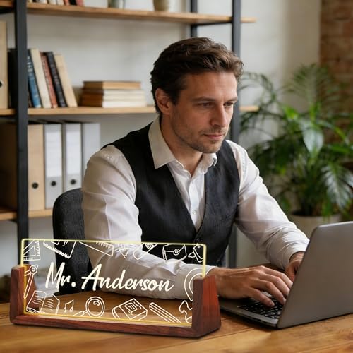 Ship Next Day Custom Name Plate for Desk, Acrylic Office Desk Accessories - Image 5