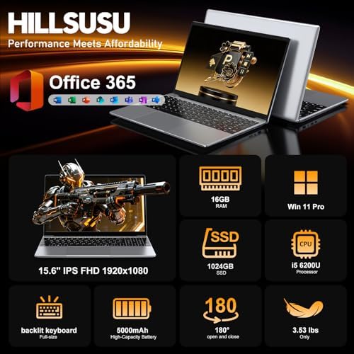 2026 15.6" FHD Business Laptop with Office 365, 16GB RAM 1TB SSD - Image 2