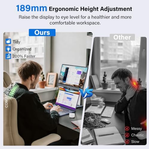 CIDETTY Laptop Screen Extender 15.6", FHD 1080P Detachable Monitor Portable - Image 2