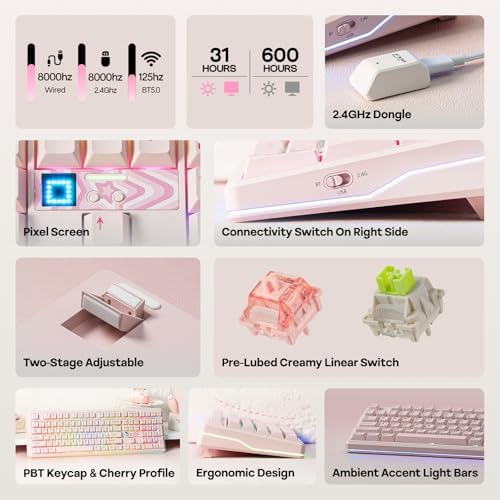 EPOMAKER X Aula F108 PRO V2 Wireless Mechanical Keyboard with Pixel Screen - Image 2