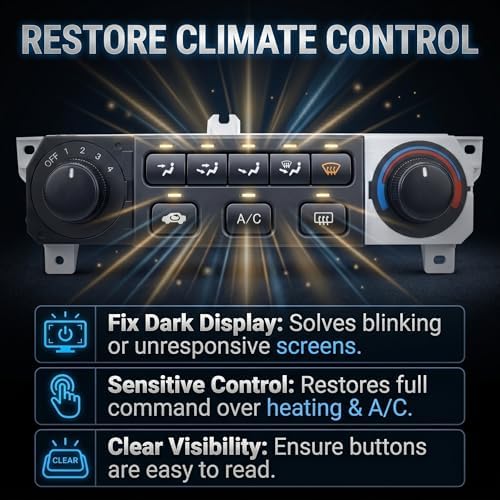 599-268 AC Heater Climate Control Module Compatible with Honda Accord 1998-2000 Odyssey 1998-2004, HVAC Panel Replacement No Programming with Pry Tool - Image 2