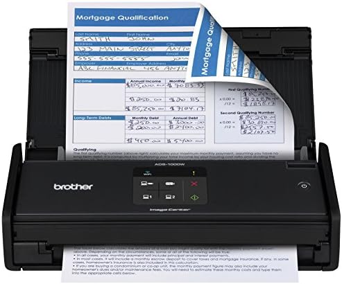 Brother ADS1000W Compact Color Desktop Scanner with Duplex and Wireless Networking,Black by Unknown
