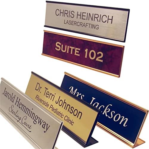 Lasercrafting Personalized Office Name Plate With Wall or Desk Holder - Image 3
