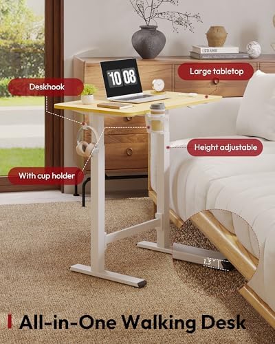 SANODESK 32''x20'' Gas-Spring Lifting Mobile One-Piece Standing Desk - Image 6