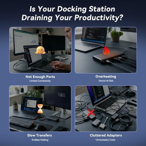 TobenONE DisplayLink Docking Station 3 Monitors with 120W Power Adapter - Image 2