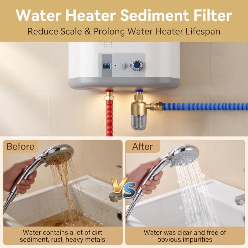 Washing Machine Inline Water Filter 2 Pack, Brass Sediment Filters - Image 3