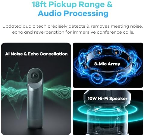 KanDao Meeting PRO 2 4K HDR Video Conference Camera with SmartNote,360 Degree, Auto Tracking, Noise-Canceling Mics, Works with Zoom, Teams & More(Real-Time Translations/Meeting Summary/Content Recap) - Image 5