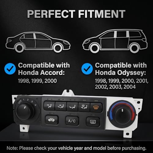 599-268 AC Heater Climate Control Module Compatible with Honda Accord 1998-2000 Odyssey 1998-2004, HVAC Panel Replacement No Programming with Pry Tool - Image 3