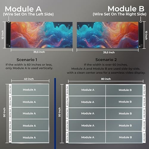 Self-Adhesive LED Flexible Transparent Film Screen for Retail Windows, Storefronts, Glass Doors and Many More for Digital Advertising | Sunlight-Readable Display (P16, Pack of 3 with TB20 Box) - Image 5