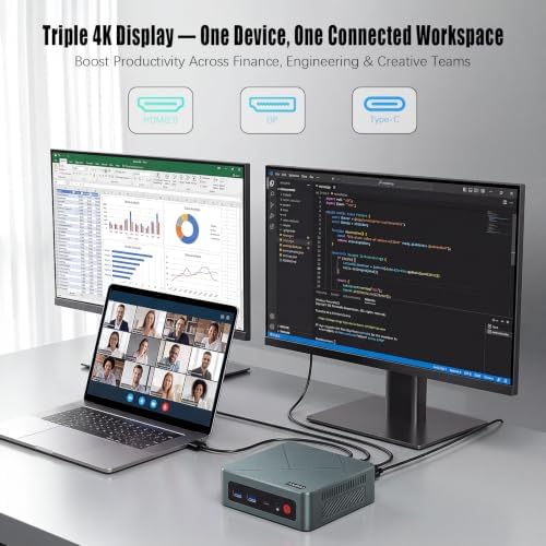 Mini PC, Mini Computers for Home Office Business, Portable Office PC - Image 7