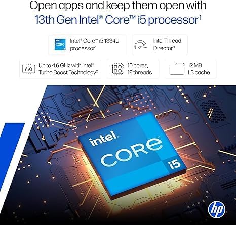 HP 17.3 Inch Touchscreen Laptop for Business | Backlit Keyboard, Fingerprint Reader | Intel 10-Core 13th Gen i5 CPU | 16GB RAM, 512GB SSD | WiFi 6, Bluetooth 5.3 | Lifetime Microsoft 356 for the Web - Image 2