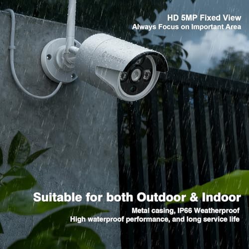 Wireless Security Camera System with 10.1" Monitor 4pcs 5MP Camera - Image 3