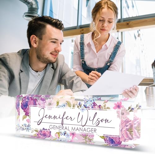 Desk Name Plate Personalized, Name Plate for Desk, Office Desk Decor for Women & Men, Employee Appreciation Gifts The Office Gifts for Boss, Lawyer, Manager, Teacher, Nurse - Image 2