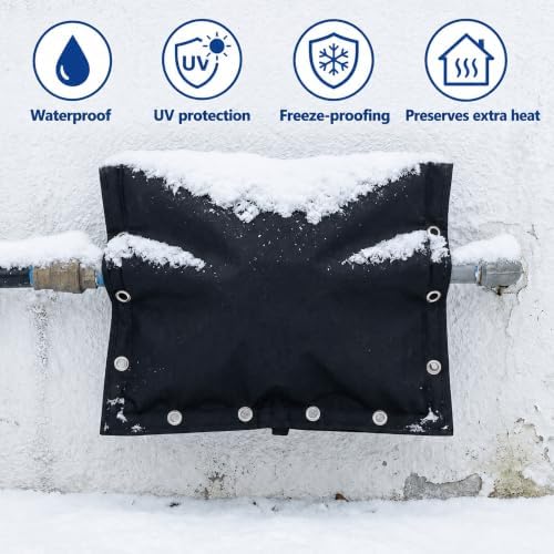 30"W x 24"H 3-Way Opening Backflow Preventer Insulation Cover (5°F), Black - Image 7