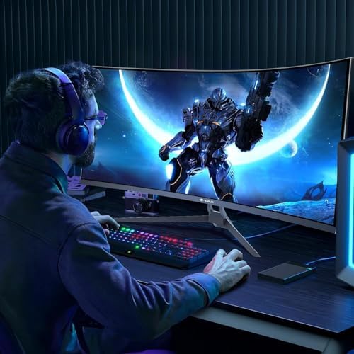 ZZA 34 Inch Monitor Curved Ultrawide,34 Inch Gaming Curved Monitor R1500 144hz Refresh WQHD 3440x1440,Computer Monitors 1ms, FreeSync & G-Sync,HDR10,122% sRGB,VESA - Image 6