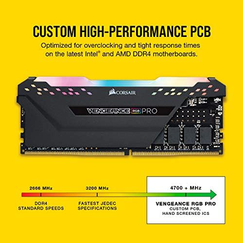 CORSAIR Vengeance RGB PRO DDR4 RAM 16GB (2x8GB) 3200MHz CL16-18-18-36 1.35V Intel AMD Desktop Computer Memory - Black (CMW16GX4M2C3200C16) - Image 4