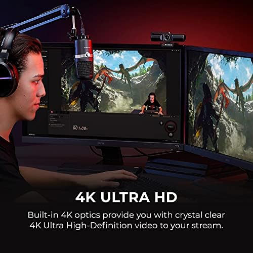 AVerMedia 4K webcam for PC, Gaming Camera for Streaming, Video Calls, Built-in Mic, Privacy Cover, for Teams, Google Meet, Zoom, OBS and more, for PC/Mac - PW513 Live Streamer CAM - Image 4