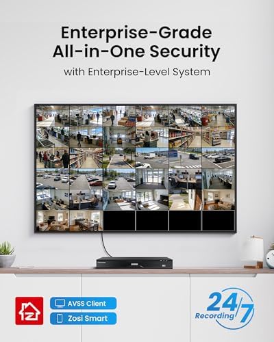 ZOSI 32CH 4K PoE Security Camera System,16 x 8MP Full Color Night Vision Outdoor PoE Cameras,Person Vehicle Detection,Spotlight Siren,2 Way Audio,32CH Business NVR with 4TB HDD for 24/7 Recording - Image 5