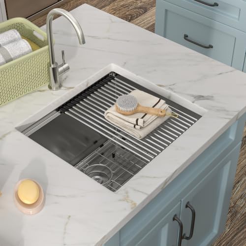 21"x19" Undermount Laundry Utility Sink Workstation - Image 3