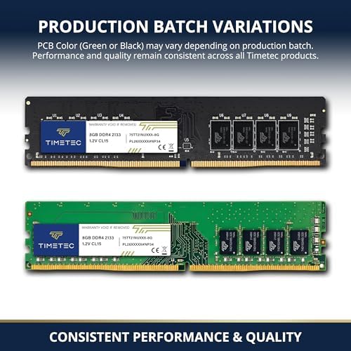 Timetec 16GB KIT (2x8GB) DDR4 2133MHz (PC4-2133P) PC4-17000 UDIMM Desktop RAM – 288-Pin 1.2V CL15 Non-ECC Unbuffered DIMM Memory Module Upgrade - Image 6