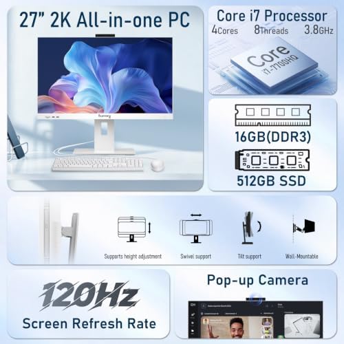 suevery Touchscreen All in One Desktop PC 27" 2K Core I7 4Cores - Image 2