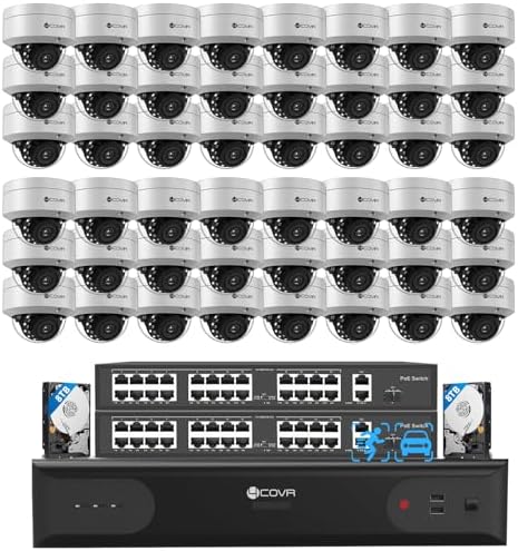 4COVR PoE 64 Channel Security Camera System with 16TB HDD, LY54AX5M6448 by 4COVR