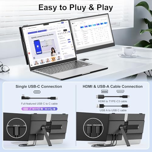 Laptop Screen Extender, 14" FHD 1080P IPS Portable Monitor for Laptop - Image 5
