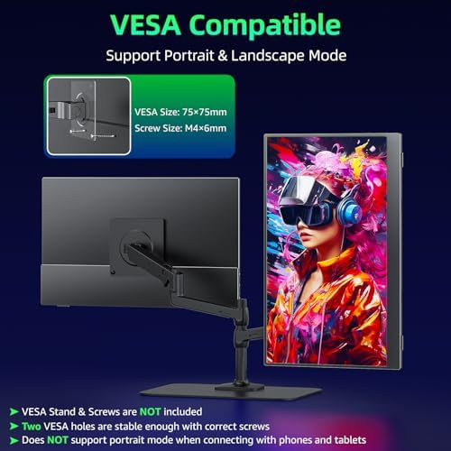 kksmart Portable Monitor for Laptop MacBook Surface PC Xbox PS5, Travel Monitor Second Screen for Laptop, HDMI USB-C VESA Compatible Built-in Speaker, 15.6 - Image 5