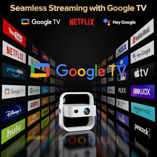 Projector Built-in Google TV/APPs 4K AI Auto Focus, Voice Control - Image 2