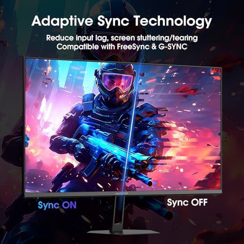 Amzfast 24 Inch Gaming Monitor 200Hz FHD 1080p Computer Monitor, 1ms Adaptive Sync, 3000:1, 129% sRGB, HDR Display, Eye Care, VESA 75x75, Metal Stand, HDMI 2.0 | DP 1.4, AMZG24X1 - Image 4