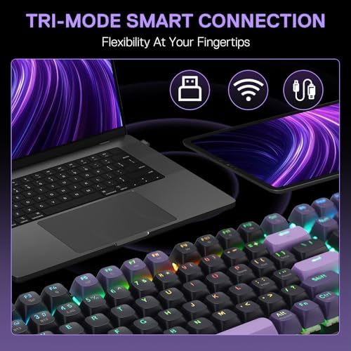 Redragon K740 PRO Wireless RGB Gaming Keyboard, Aluminum Base & Knob, 95% - Image 5