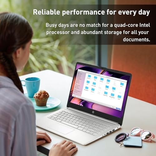 HP Ultrabook 14 Laptop Computer Business Study & Home 2026, MS Office for The Web + Win11 Home, Quad-Core Intel CPU, 128GB SSD, WiFi 6, Bundle Thunderobot Wireless Mouse - Image 5
