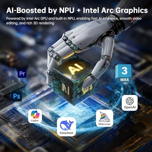 ASUS NUC 15 Pro+ Mini Desktop PC, Intel Core Ultra 9 285H, 64GB DDR5 RAM, 1TB PCIe SSD, Win 11 Pro, Intel Arc 140T GPU, 8K/Quad 4K HDR, Thunderbolt 4, WiFi 7, BT 5.4, VESA Mount (Renewed) - Image 3