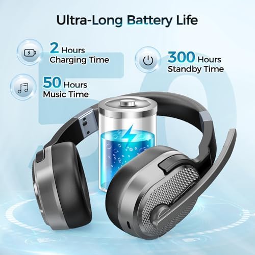 COSMUSIS Trucker Bluetooth Headset, Wireless Headset with Mic for Work - Image 3
