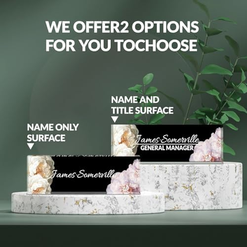 Desk Name Plate Personalized, Custom Name Plate for Desk, Acrylic Desktop Accessories, Office Gift & Decor for Women Men, Teacher Nurse Boss Employee Appreciation Gifts - Image 2